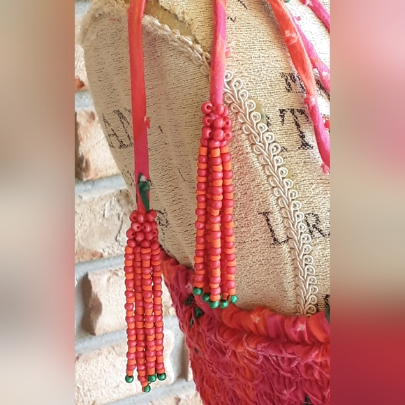 FARM Rio Red Pepper Ruffled Smocked Midi Sundress - Picture 5 of 15